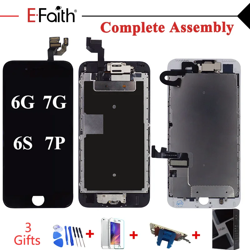 EFaith 1 шт. полный комплект ЖК дисплея для iPhone 6 6S Plus или 7 замена экрана с бесплатной