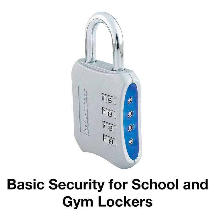 Master Lock 4Digit Password Safety Lock Zinc Alloy Combination Travel Security Safely Code Lock Combination Padlock Wide Shackle (1)
