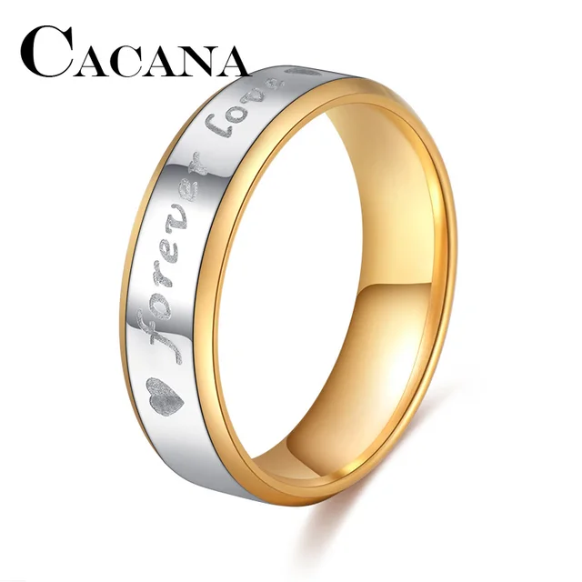 CACANA Titanio Anelli In Acciaio Inox Per Le Donne Forever Love Cerchio Anelli d CACANA Titanio Anelli In Acciaio Inox Per Le Donne Forever Love Cerchio Anelli d