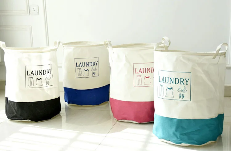 Online Kostenloser Versand! Mischen Farbe Wäschekorb Weichen Aufbewahrungsbox Eimer Big Größe Wäschesack Kleidung Lagerung Fall Lagerung Eimer Neue kommende