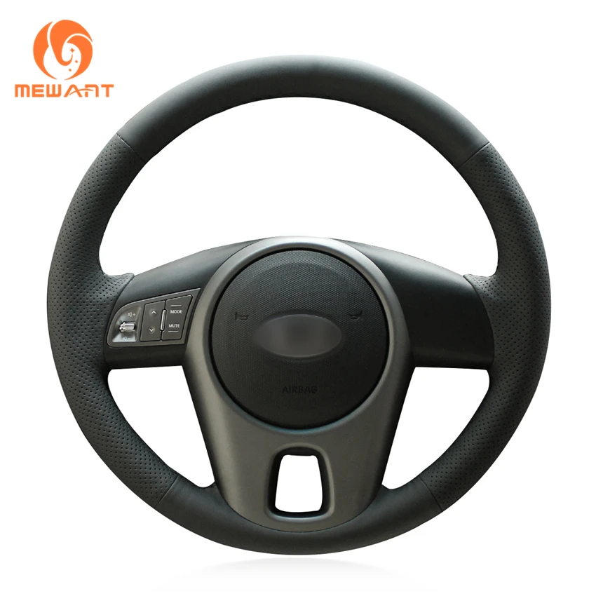 melhor MEWANT Artificial Preto Tampa Da Roda de Direc ccedil; atilde;o Do Carro de Couro para Kia Forte 2009 2014 Alma 2010 2013 Rio 2009 2011