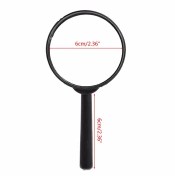 

JAVRICK 1PC Black ColorMagnifier 60mm Hand Held 5X Magnifying Loupe Reading Glass Lens 2S40292