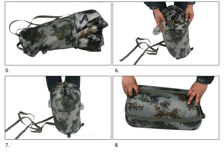 Оставайтесь теплым без ветра на открытом воздухе кемпинг самоходные туры Альпинизм спальный мешок Цвет: камуфляж