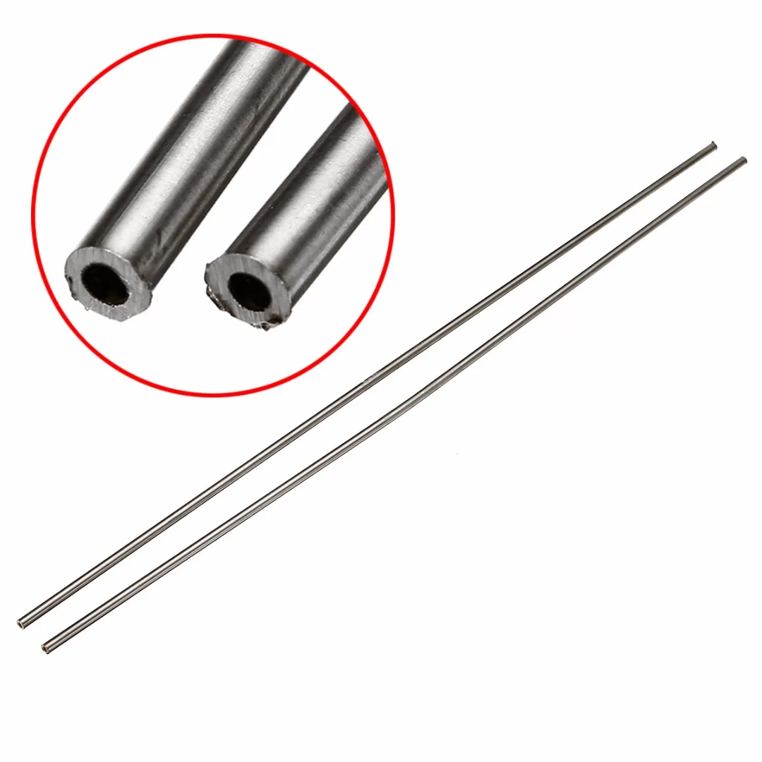 2pcs Sliver 304 Stainless Steel Capillary Tube Tubing OD 5mm ID 3mm Length 500mm