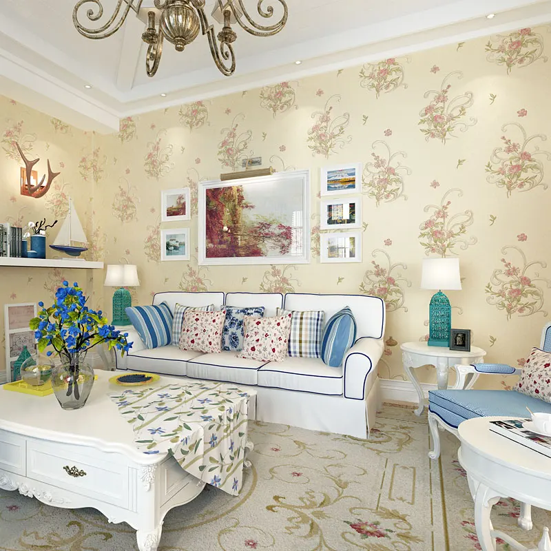 Simple Cozy Pastoral Flower 3d Wallpaper For Walls Decor