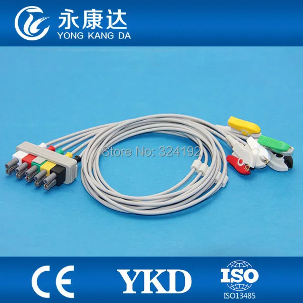 5 проводной кабель для ЭКГ с IEC зажим кабеля монитора Datex Ohmeda|cable for|cable ieccable ecg |