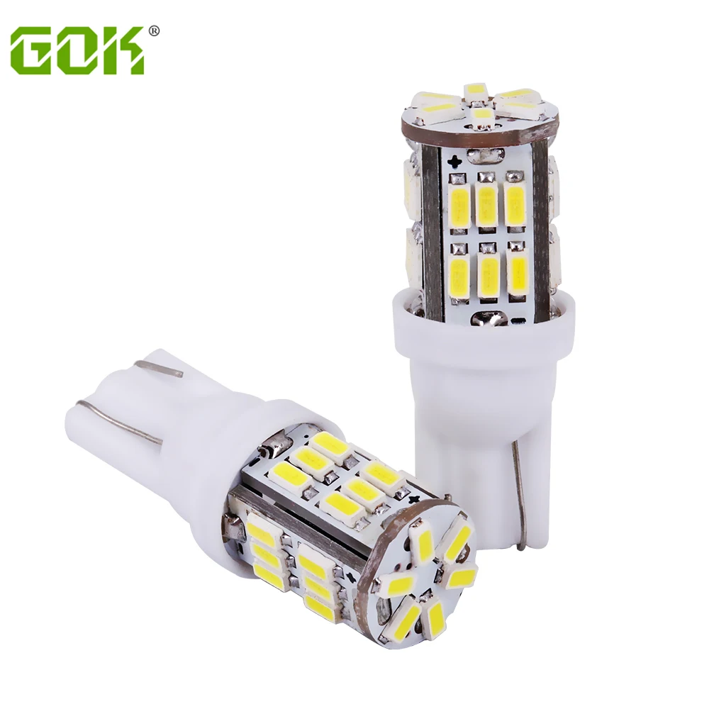 

2pcs/lot Car T10 w5w led 30smd W5W led 168 194 30led 3014 SMD LED Bulb Lamp White Color Indicator Light Parking Lamps White