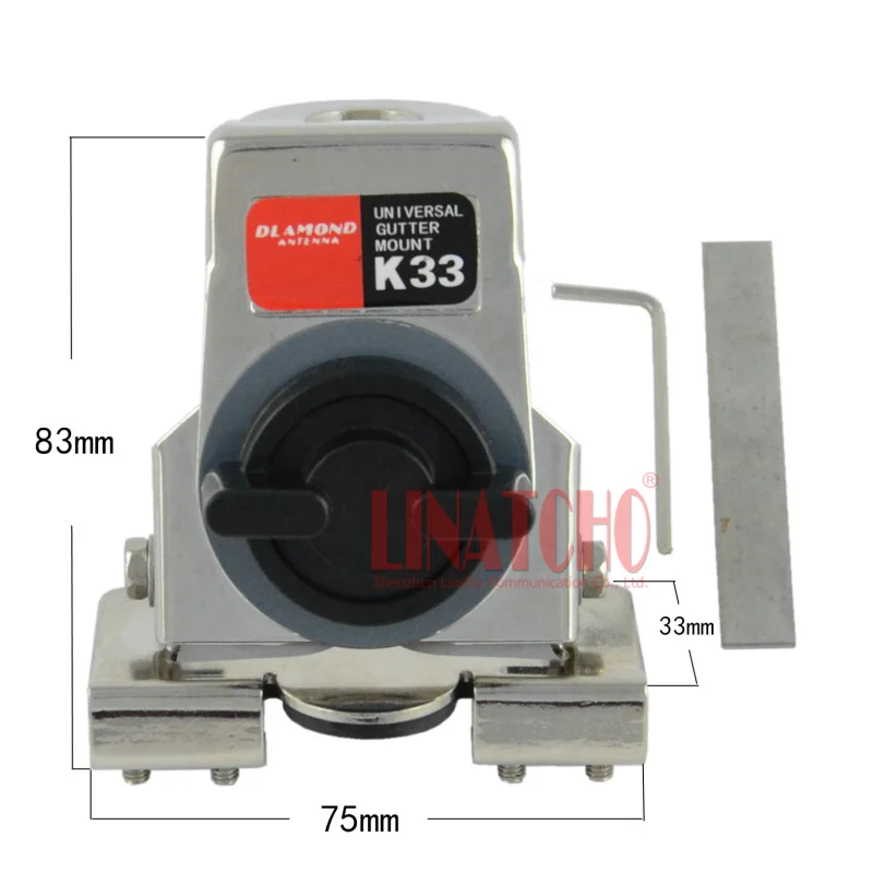 Antenna Mounting Base Through Hole Mount L Bracket,11.88mm Diameter Hole