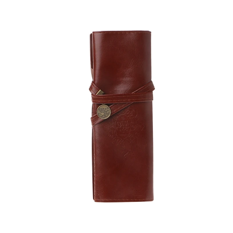 

PU Leather Pencil Bag Cosmetic Purse Makeup Brush Pouch Pen Case Stationery Box