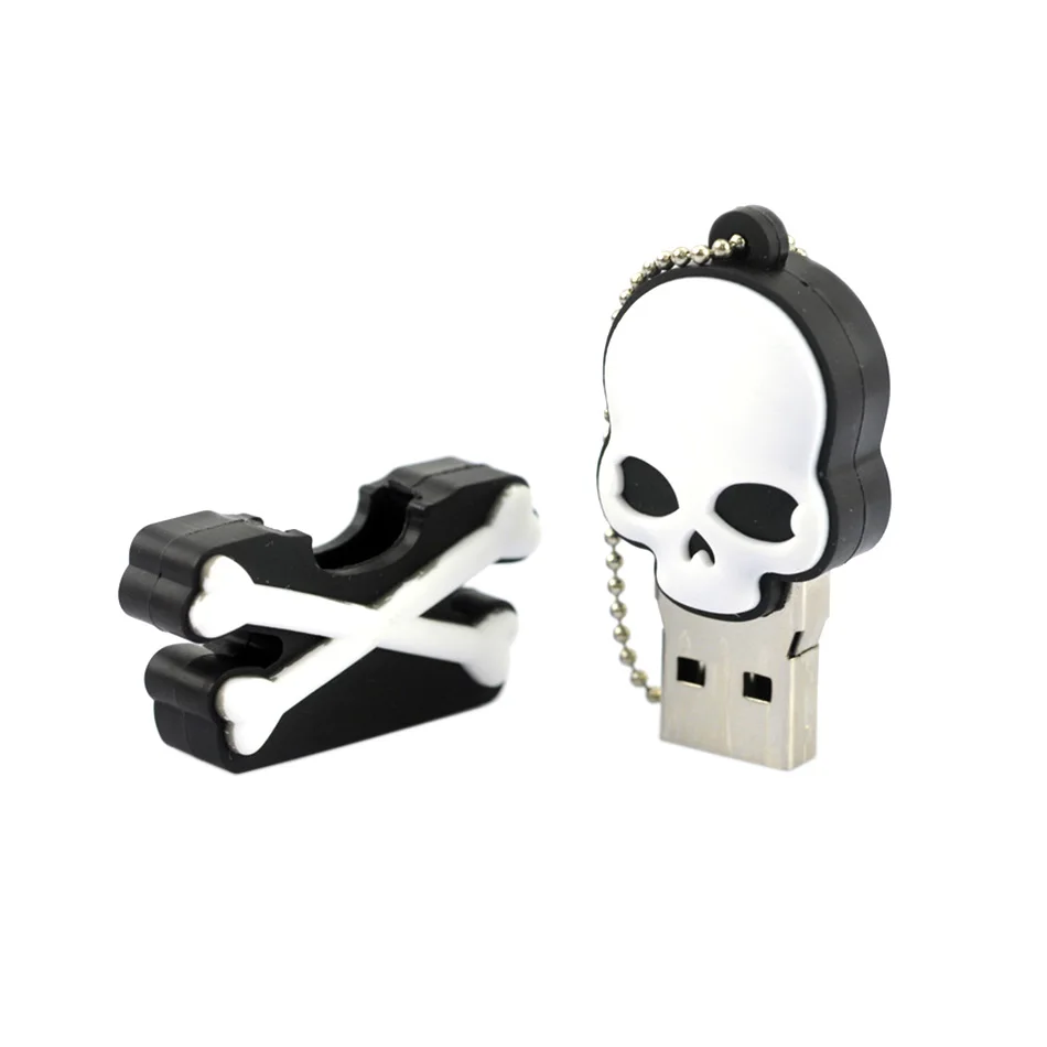USB 128 ГБ 64 Гб флэш накопитель Gartoon Skull Usb накопитель/Usb карта памяти 4 8 16 32 флеш U диск|u