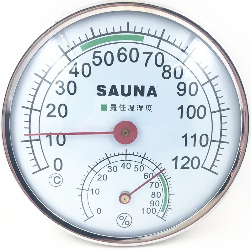 

Thermometer Hygrometer thermograph humidity meter hydrothermograph weather station for Sauna room inductive pointer 0C-120C