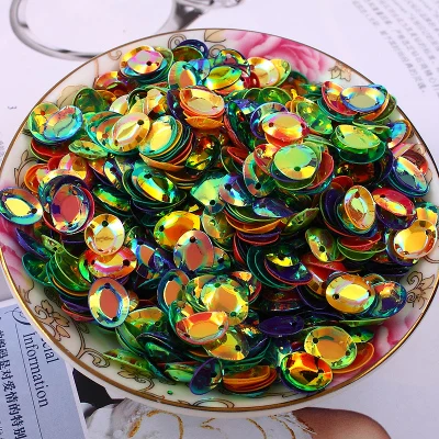 180 pcs/lot 8*10mm Middle Size Cup Olive Sequins for Crafts Sewing Diy With 7 colors for option