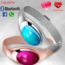 Для женщин smart Сердечного ритма Мониторы Приборы для измерения артериального давления наручные Водонепроницаемый Bluetooth Красота Smart Браслет с анти потерянный для IOS