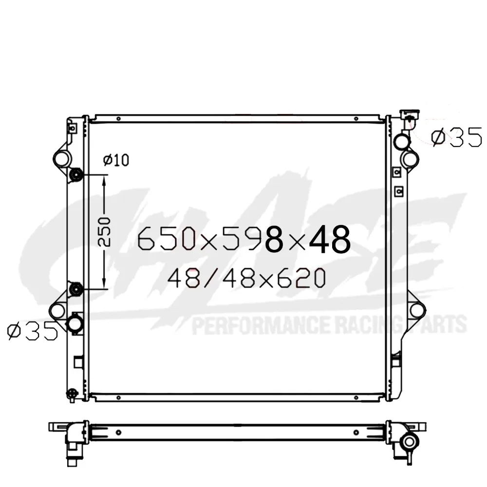 Алюминиевый радиатор для TOYOTA 4runner 03-09 FJ Cruiser 07-13 PRADO LJ LC RZJ UZJ120 48 мм 16400-75451 16400-62230 16400-31350/1