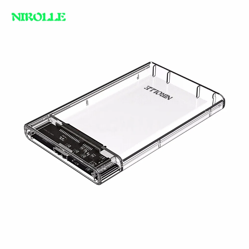 

NIPOLLE HDD Enclosure 2.5 inch SATA to USB 3.0 SSD Adapter Hard Disk Drive Box for Samsung Seagate SSD 1TB 2TB External HDD Case
