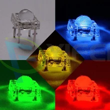 1000 шт. светодиодный 5 мм RGB Piranha общий катод общий анод светодиодный s 4 pin купол Широкий формат супер яркий свет лампа для автомобиля света высокой
