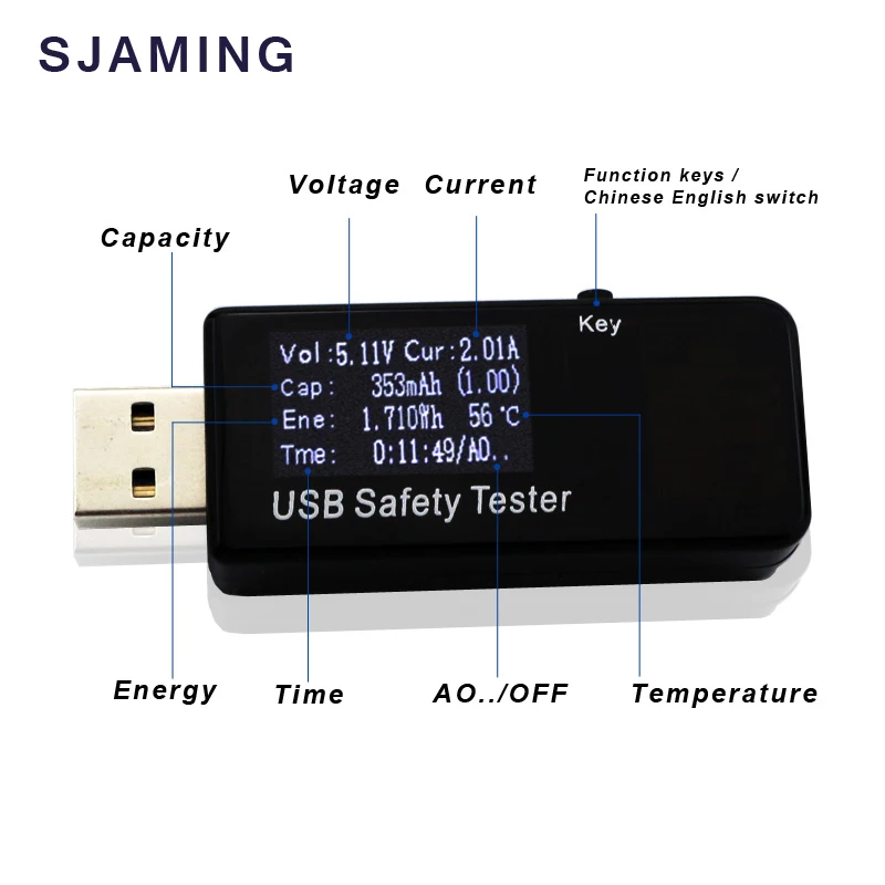 3 V-30 V 5.1A USB Тестер Цифровой диспплей зарядное устройство тока и напряжения Емкость доктор power bank вольтметр