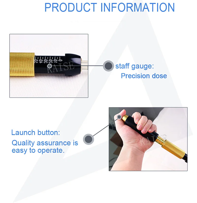 Гиалуроновая ручка три регулировки давления Гиалуроновая кислота Ручка микро стерильный распылитель для губ инъекции против морщин губ лифтинг наполнитель пистолет