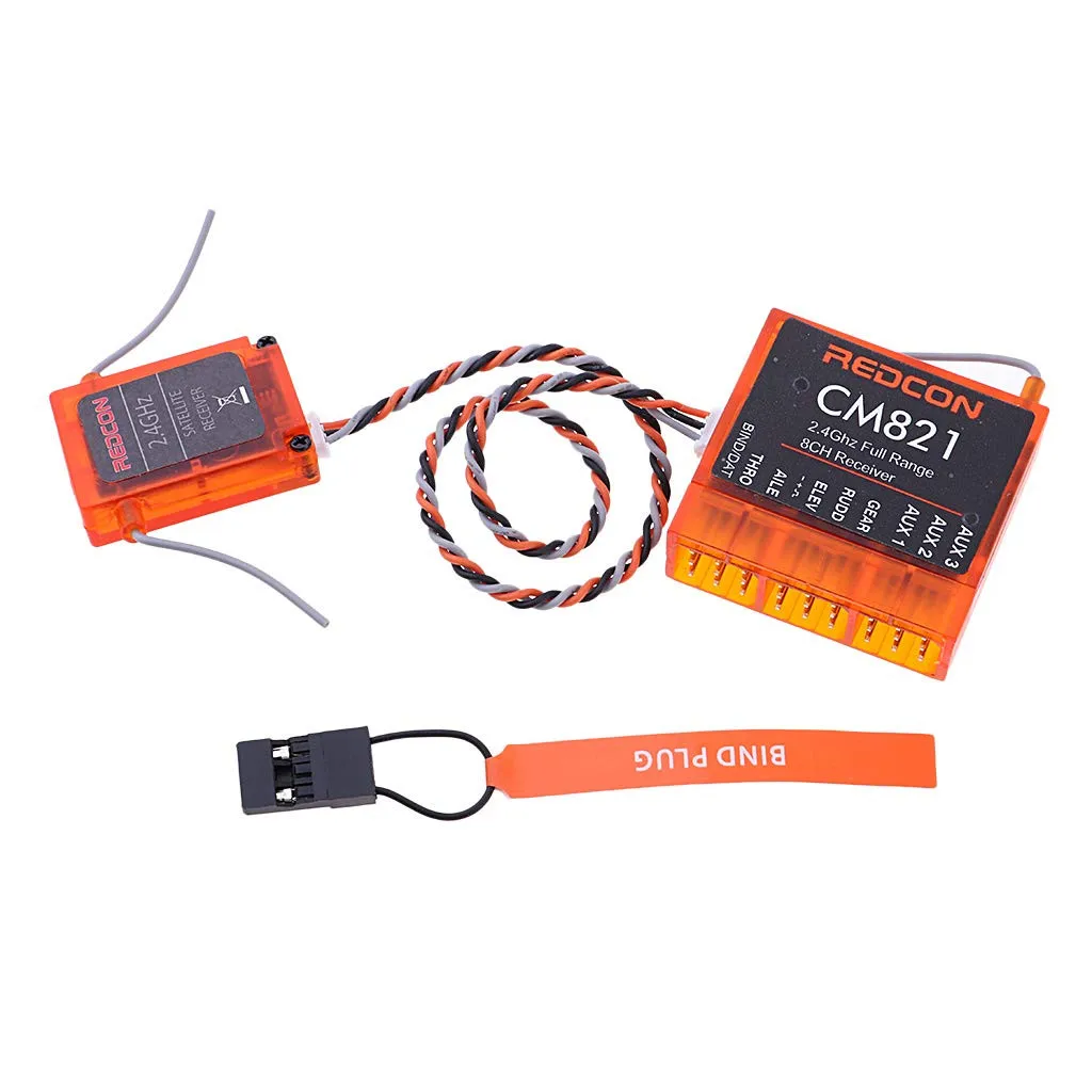 

CM821 Receiver 8 Channel 2.4GHz DSMX For JR Spektrum JR12X 11X X9503 X9303 CM821 RC Toys Part 8 Channel Full Range Receiver