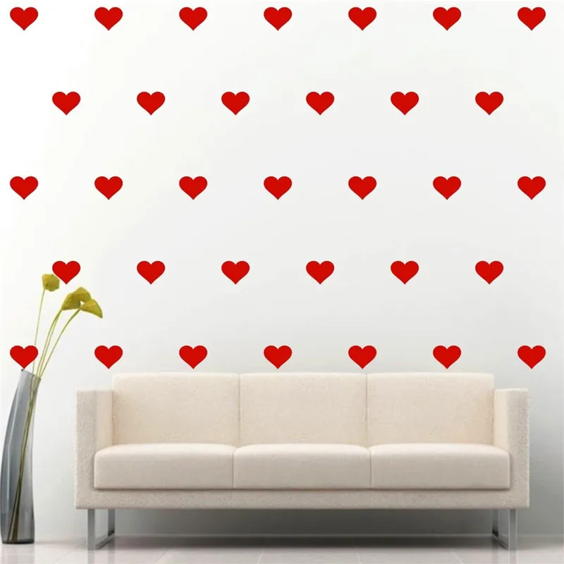 180 pieces / set Little Heart wall Sticker Wall Decal Removable Art