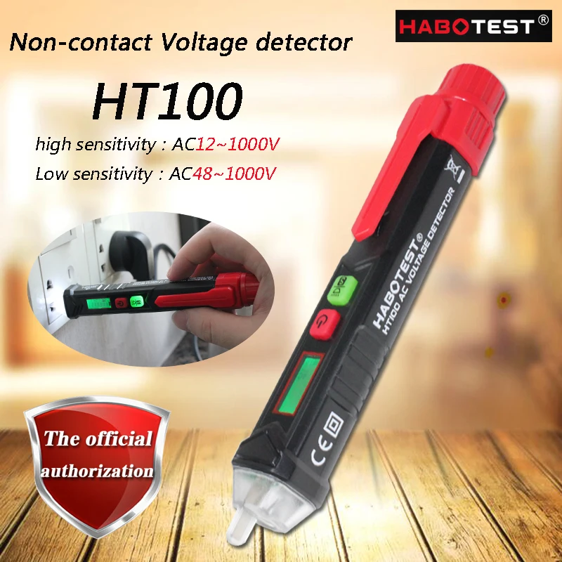 HABOTEST HT100 Бесконтактный детектор напряжения AC/12 ~ 1000 В тестовый карандаш