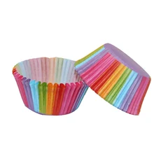 100 Pcs Rainbow Paper Cupcake/Muffin