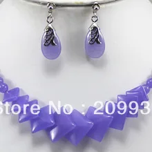 Huij 001732 довольно истинная природа фиолетовый лаборатории мелким камнем серьги ожерелья 4.30