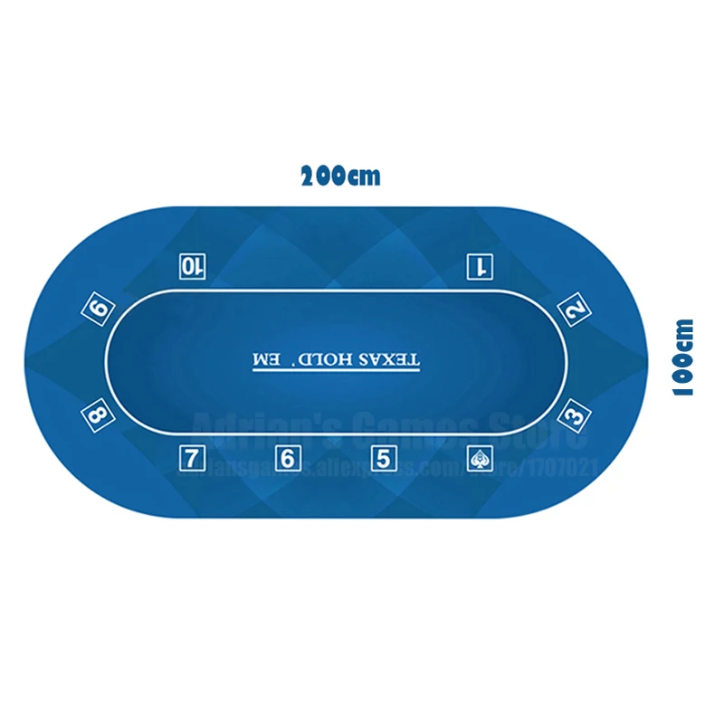 US $126.40 200100cm Rubber Ellipse Poker Table Cloth 10 Players Poker Layouts Oval Mat Poker Tablecloth Tapis
