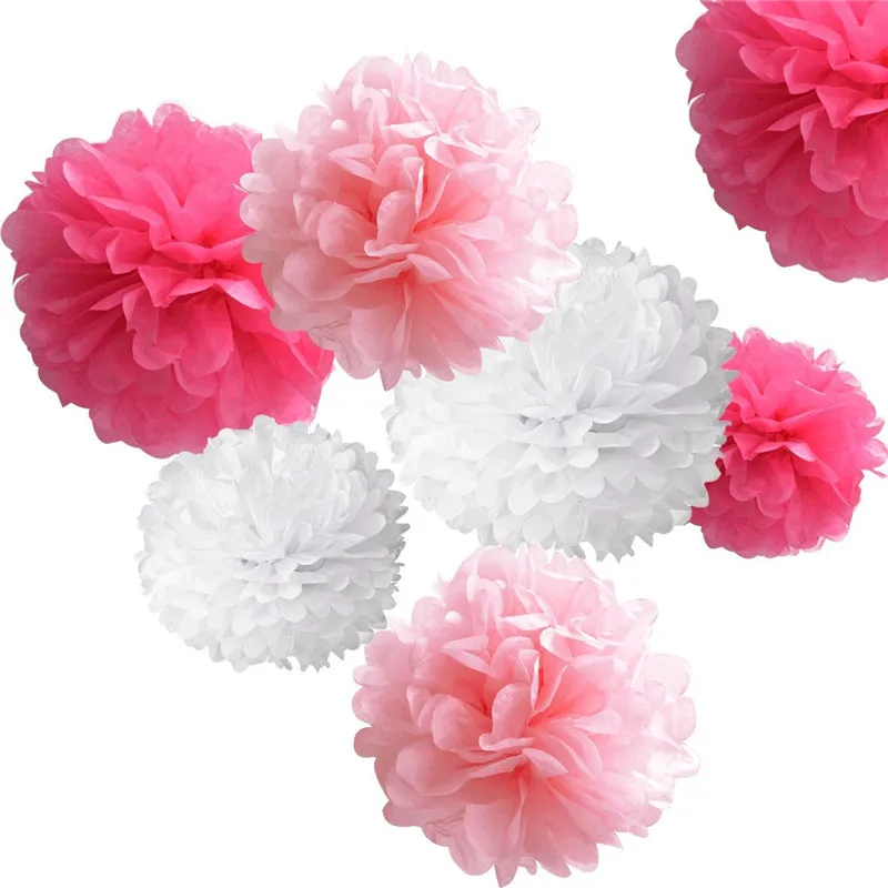 1pc Hanging Tissue Pom Poms DIY Paper Flower Pom Balls Wedding Birthday Shower Party Decoration Decorations| - AliExpress