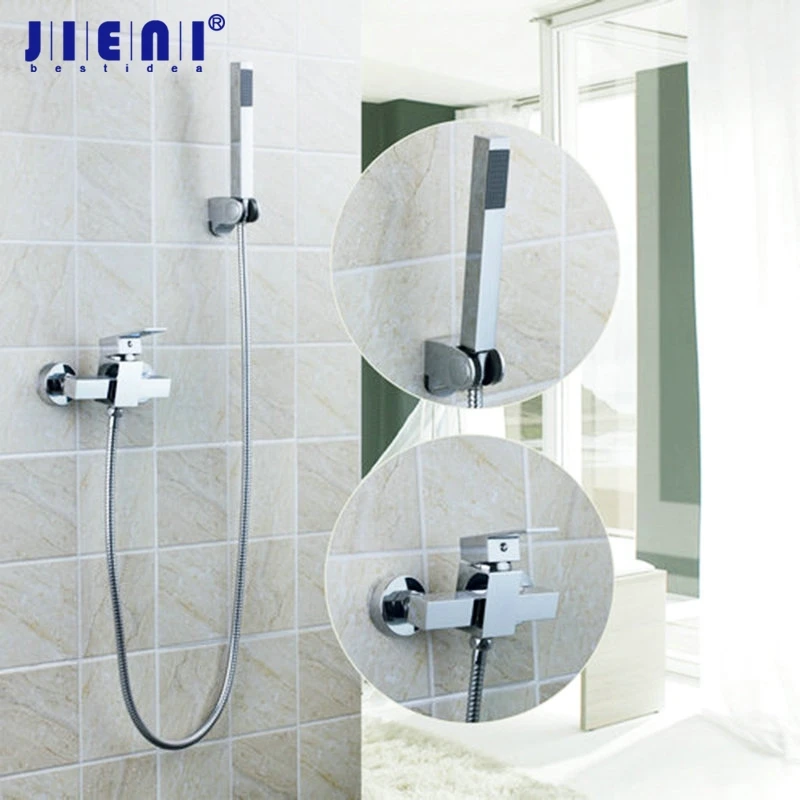 Buy Bathroom Wash Basin Wall Mount Chrome Brass Body Rainfall Hand Spray Shower