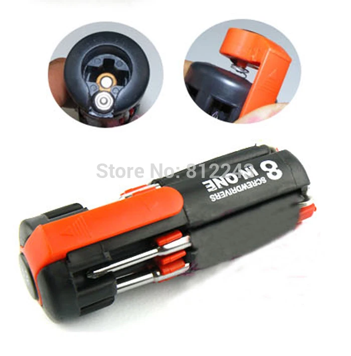 8 in one Multi Screwdriver with LED Flashlight Torch Hand Tools Multi