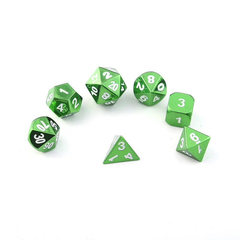 Rpg Dobbelstenen Metalen Dnd многогранные наборы Dados Dungeons And Dragons aluminum Zwart Dices D20 10 12 6 Tafel Games