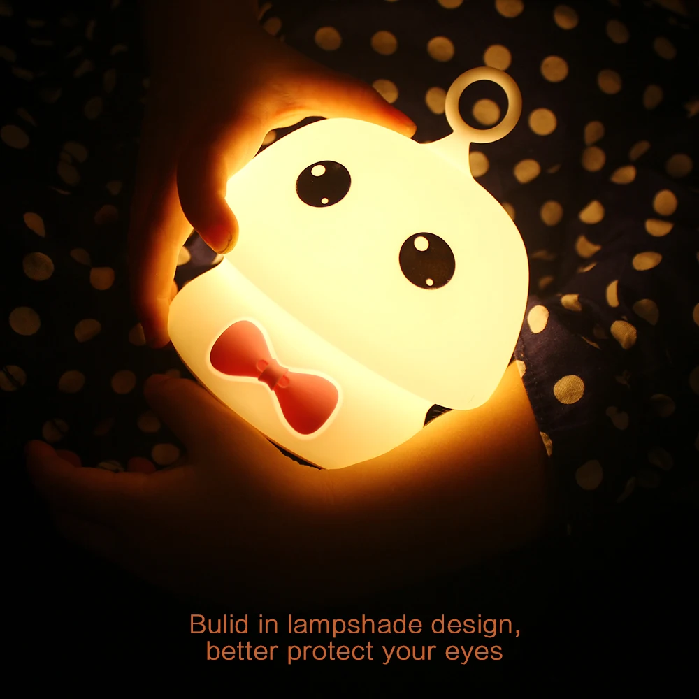 7 Colors LED Night Light Silicone Cartoon Elf Ambient Light Rechargeable Decor Table Lamp for Girl Baby Holiday Gift (11)