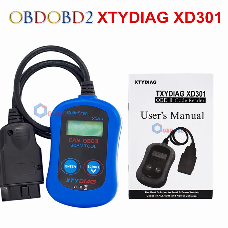 OBD2 OBDII EOBD сканер xtydiag XD301 автомобиля код читателя тестер данных scan инструмент