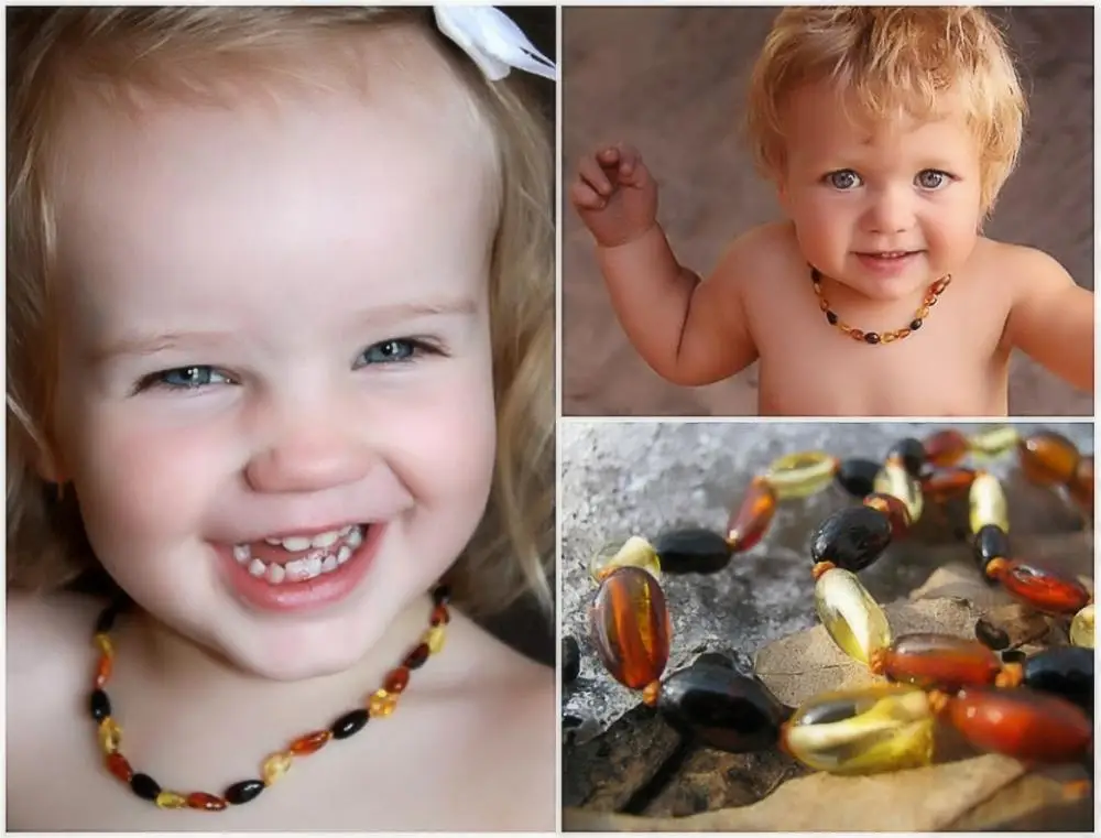 

3UMeter 3 Colors Precious Ambar Teething Necklace Natural Stone Certificate Authenticity Genuine Baltic Necklace Gift For Baby
