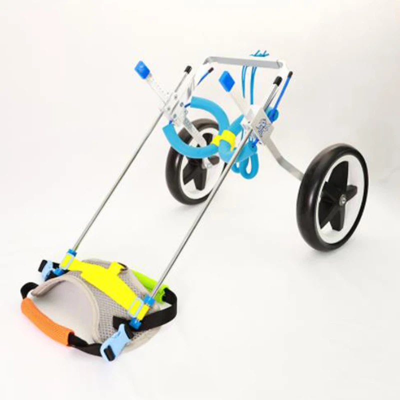 

5inch Aluminum Pet Dog Wheelchair Hind Legs Assistant Cart Rehabilitation Adjustable Training Wheelchair for Cute Dog Walker