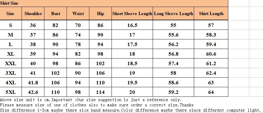 shirt size