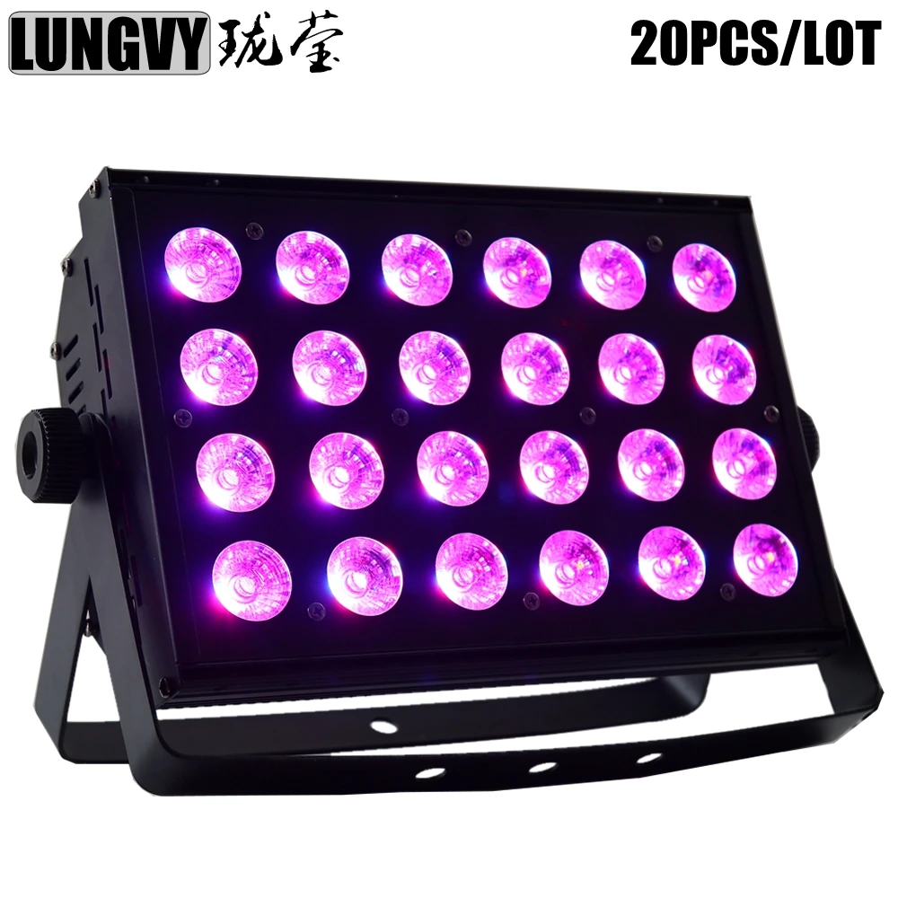 

Free Shipping 20pcs/lot 24X18W Led Wall Washer Light RGBWA UV 6 in 1 Led Wall Washer DMX