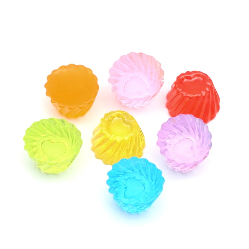 

LF 20Pcs Mixed Clear Resin Candy Decoration Crafts Flatback Cabochon Embellishments For Scrapbooking Kawaii Cute Diy Accessories