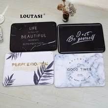 LOUTASI мягкий коврик для входной двери коврик для прихожей простой черно-белый печатный Противоскользящий коврик для пола Коврик для передней двери ковер