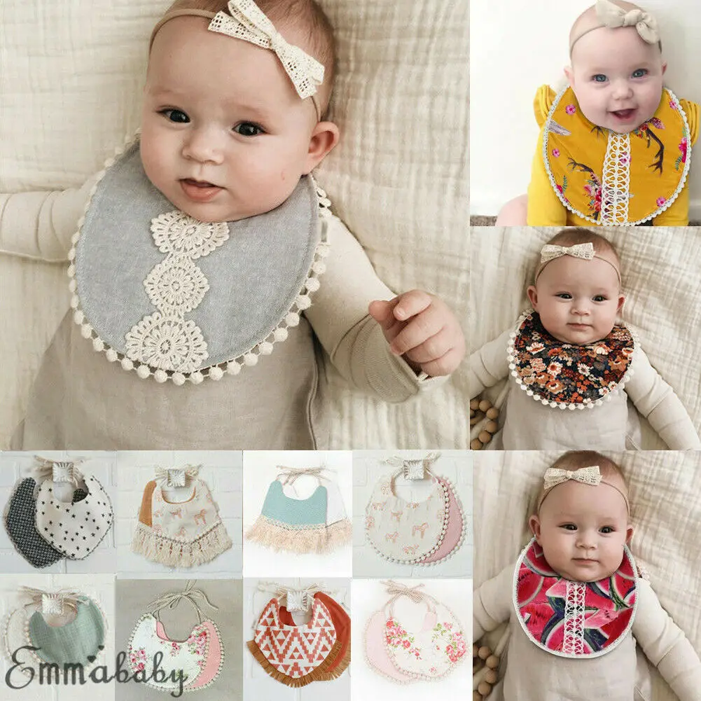 Baby Bibs Cute Cartoon Pattern Toddler Baby Waterproof Saliva Towel Fit
