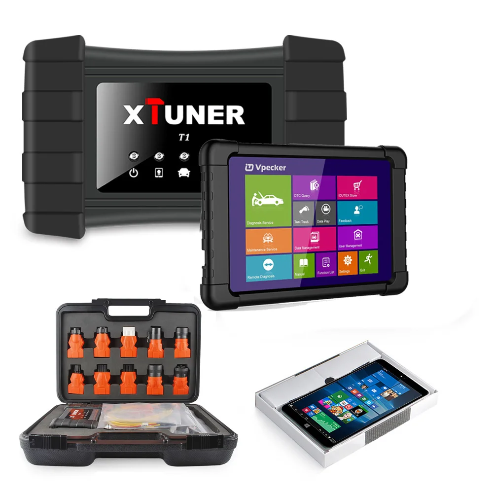 

XTUNER T1 HD Heavy Duty Trucks WIFI Auto Diagnostic Tool Engine Airbag ABS DPF EGR Reset +8' Tablet OBD2 Automotive Scanner