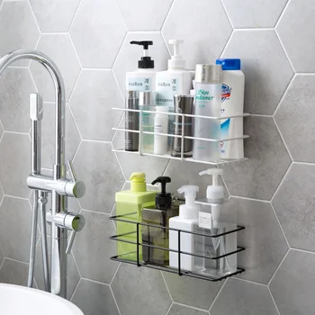 

Punch-free bathroom shelf Wall-mounted bathroom shelf cosmetics storage rack bathroom storage bath rack for across tub