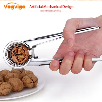 

VOGVIGO 1pc Stainless Steel Quick Funnel Shaped Nut Walnuts Cracker Sheller Nut Opener Clip Pecans Almonds Sheller Walnut Opener