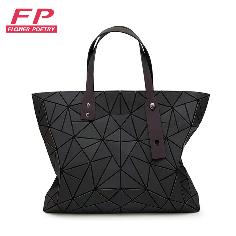 New Chain Geometry Bags Women Folding Messenger Bag Luminous Handbags