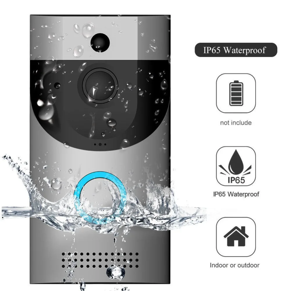

Smart WiFi Ring Doorbell Video Camera Phone Bell Intercom Home Security Webcam