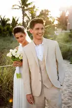 2017 Custom Made Simple Style Wedding Suits for Men Cheap Three piece Suit (Jacket+Pants+Vest) Tuxedo Men Suit Free Shipping