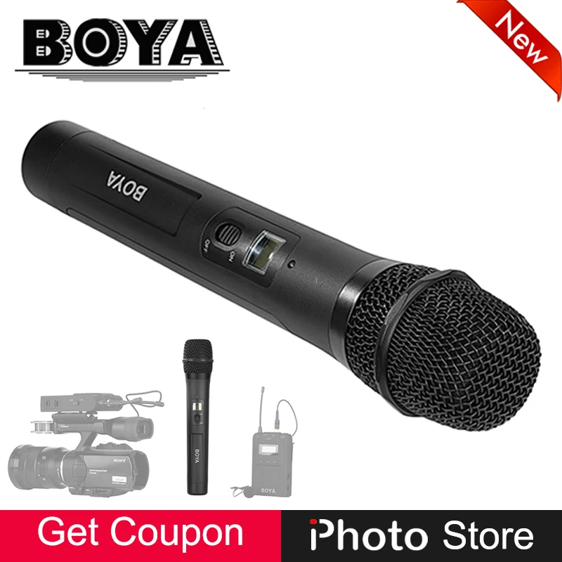 

BOYA BY-WHM8 Omindirectional Condenser Handheld Microphone UHF Wireless Transmitter for BY-WM6R BY-WM8R DSLR Camera DV Camcorder