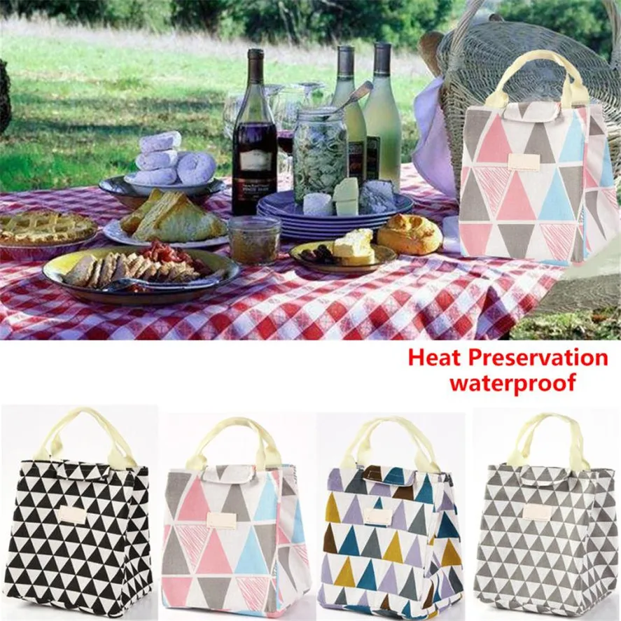 

New Arrival 1PC Thermal Insulated Lunch Box Tote Cooler Bag Bento Pouch Container Lunch Portable Food Storage Boxes Bag