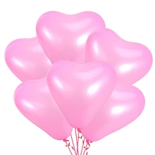 10pcs/lot Romantic 2.2g Heart Love Latex Helium Balloon Inflatable Wedding Decoration Happy Balloon Birthday Party Supplies